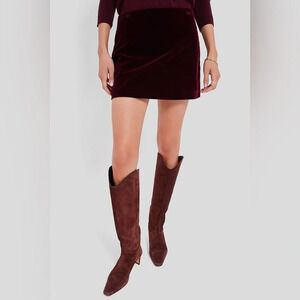 Tuckernuck Women’s Oxblood Velvet Opal Mini Skirt